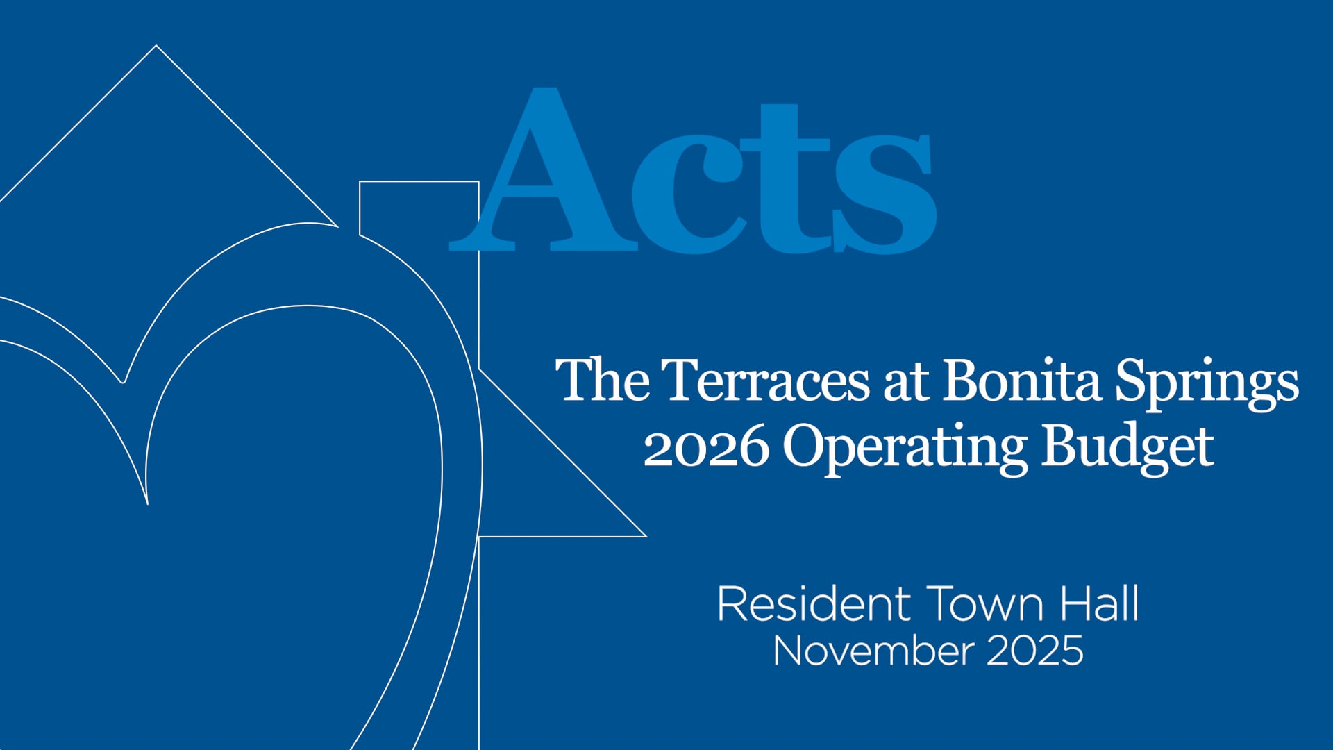 November 2025 Town Hall: 2026 Operating Budget - The Terraces at Bonita Springs