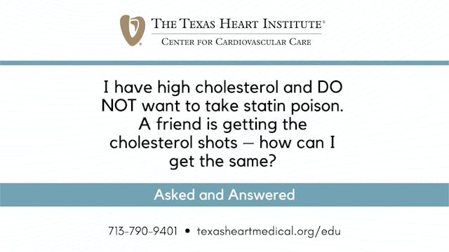 I have high cholesterol and DO NOT wa...