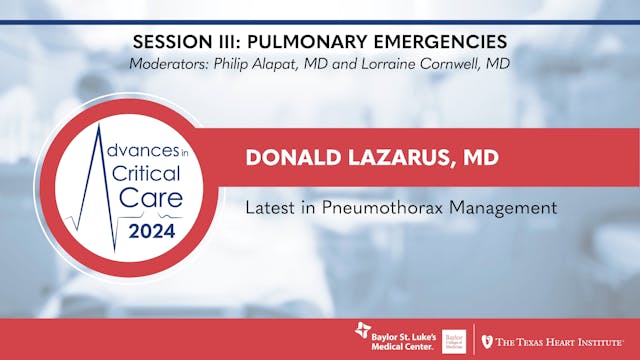 Donald Lazarus, MD | Latest in Pneumo...