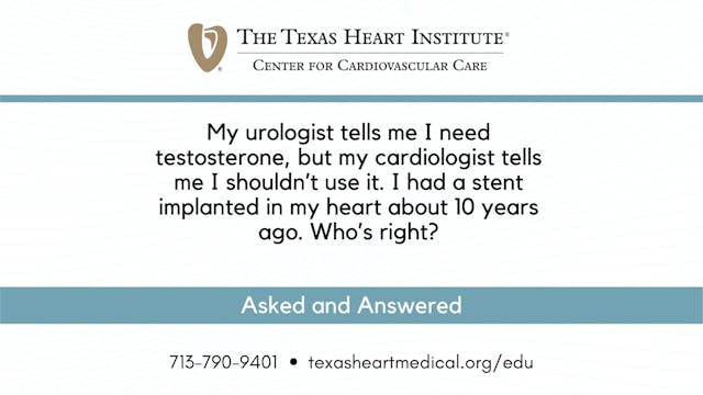 My urologist tells me I need testoste...