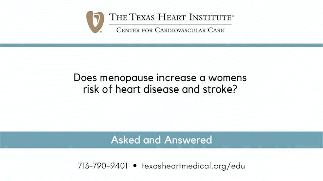 Does menopause increase a women's ris...