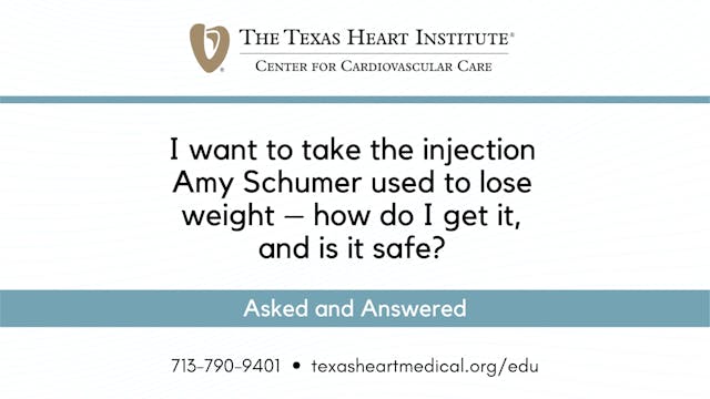I want to take the injection Amy Schu...