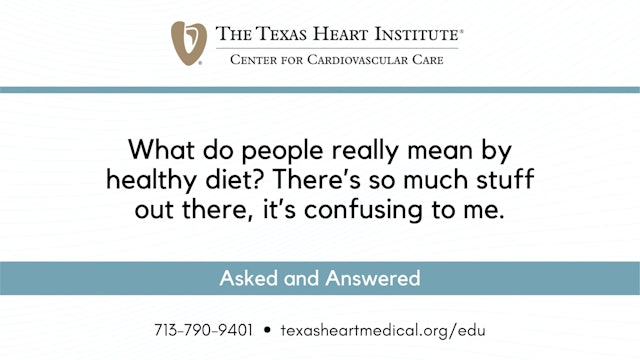 What do people really mean by healthy diet?