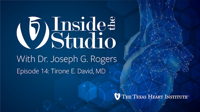 Inside the Studio w/ Dr. Joseph G. Rogers | Dr. Tirone E. David