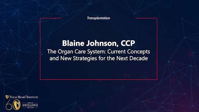 The Organ Care System: Current Concep...