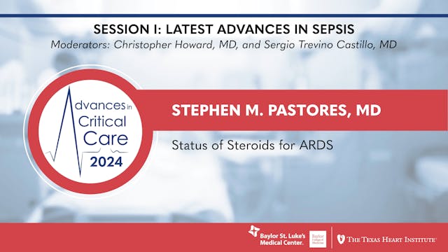 Stephen M. Pastores, MD | Status of S...