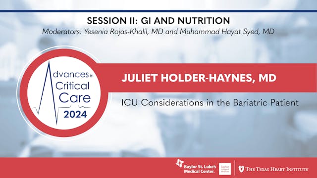 Juliet Holder-Haynes, MD | ICU Consid...