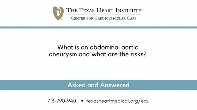 What is an abdominal aortic aneurysm ...