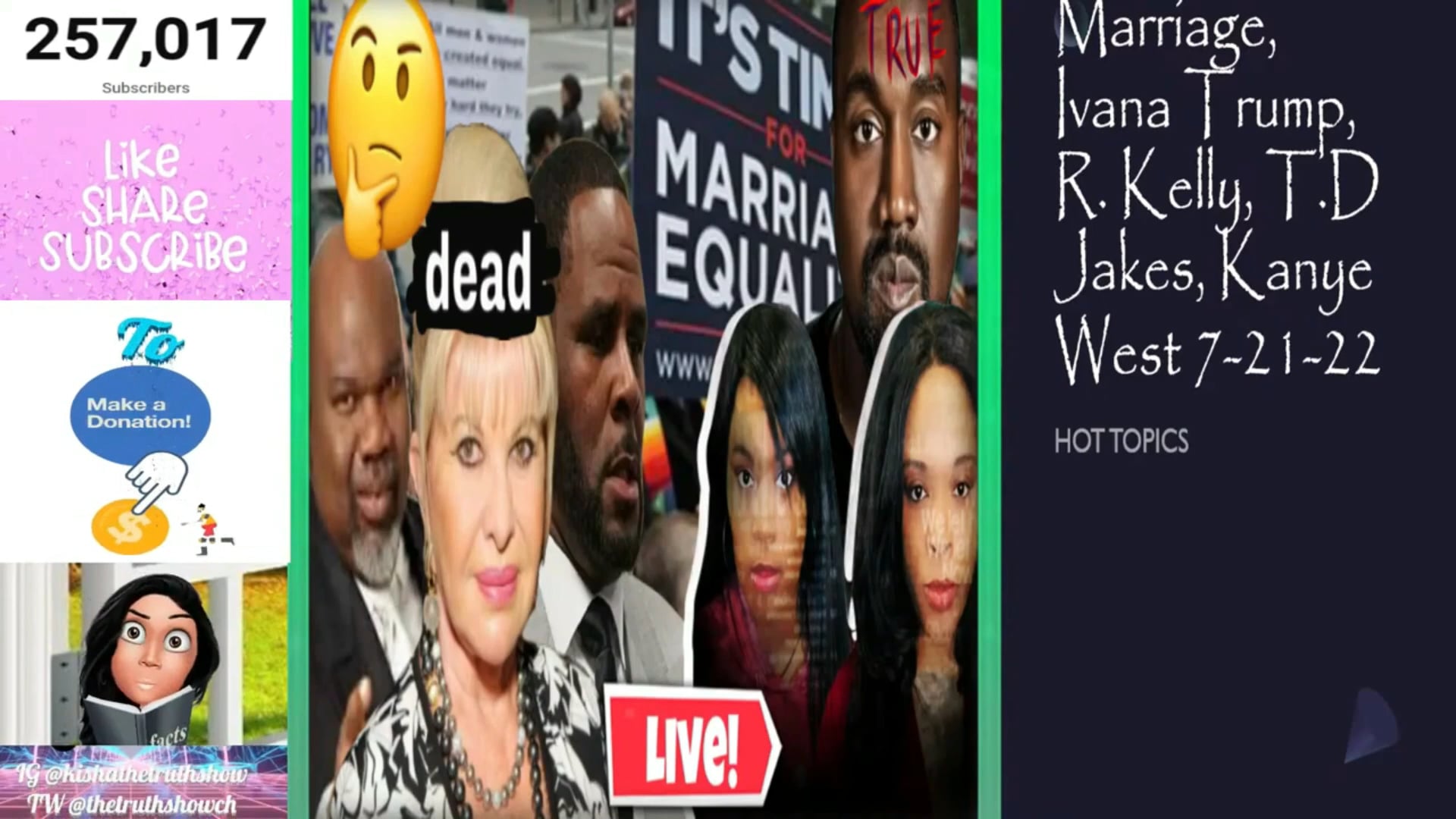 ⚠️WARNING⚠️ RE-EDITED-Mother & Daughter Chat- Gay Marriage, Ivana Trump, R Kelly, T D Jakes, Kanye -PART 1.mp4