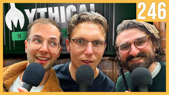 podcast at Mythical kitchen 