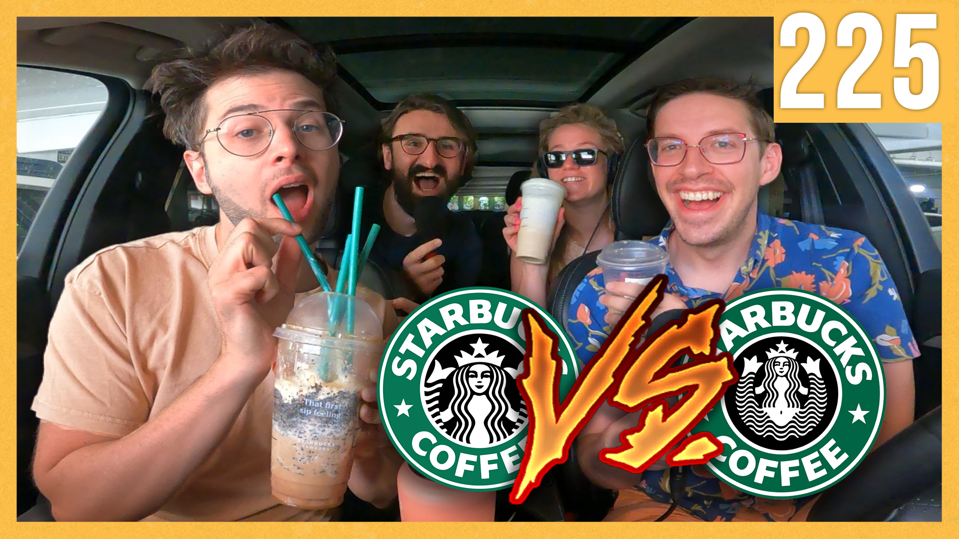 podcast at two competing starbucks
