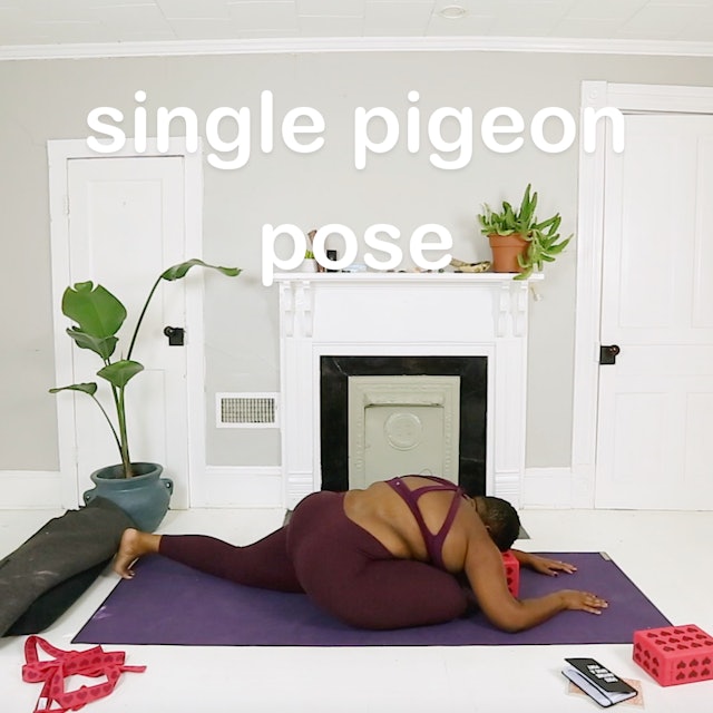 single pigeon pose