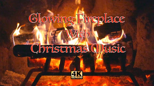 Glowing Fireplace with Acoustic Chris...