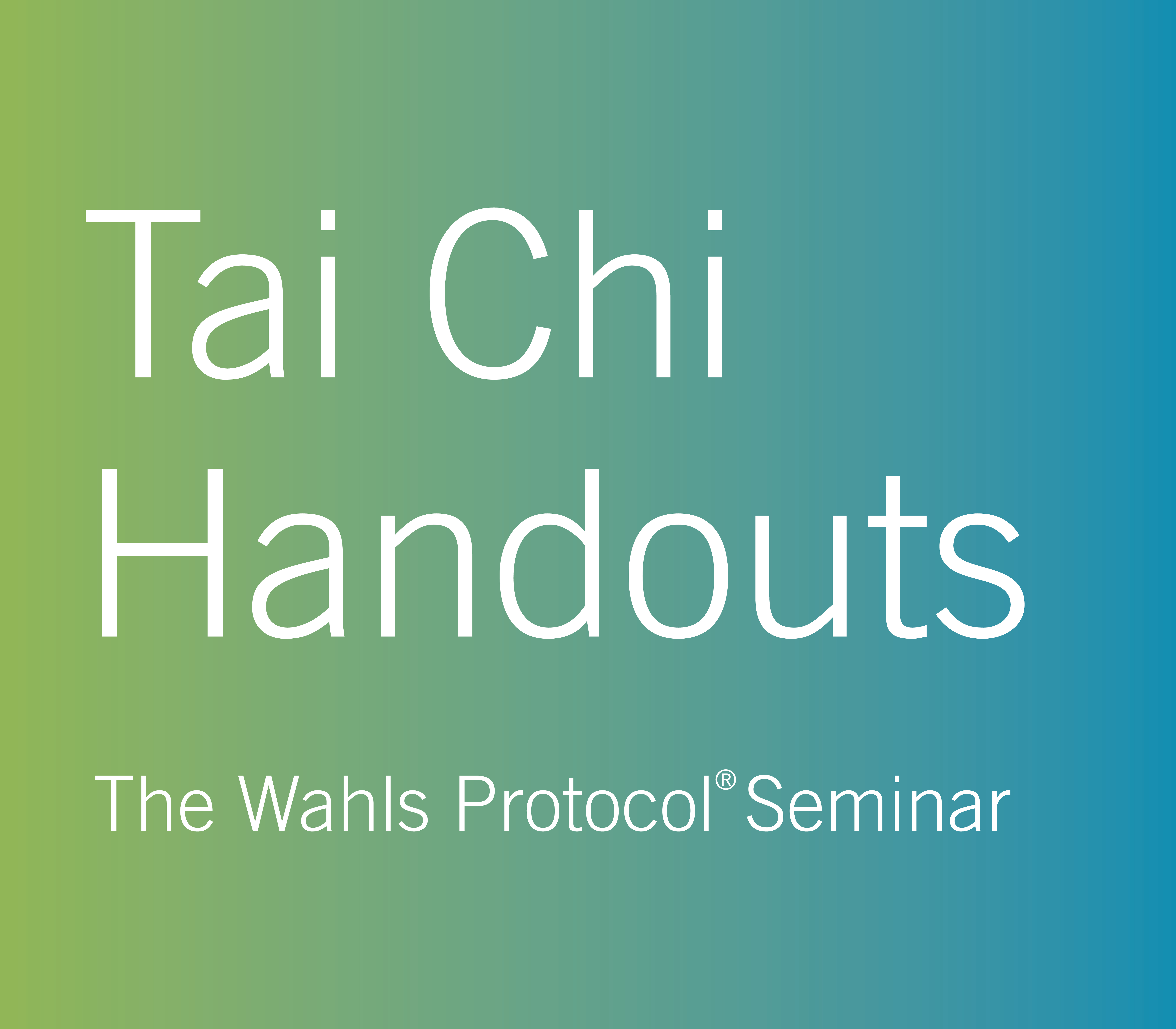 Wahls Seminar Tai Chi Guide