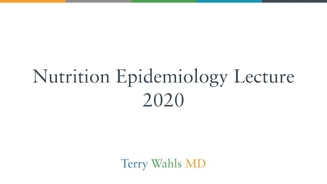 Nutrition Epidemic Lecture - 2020