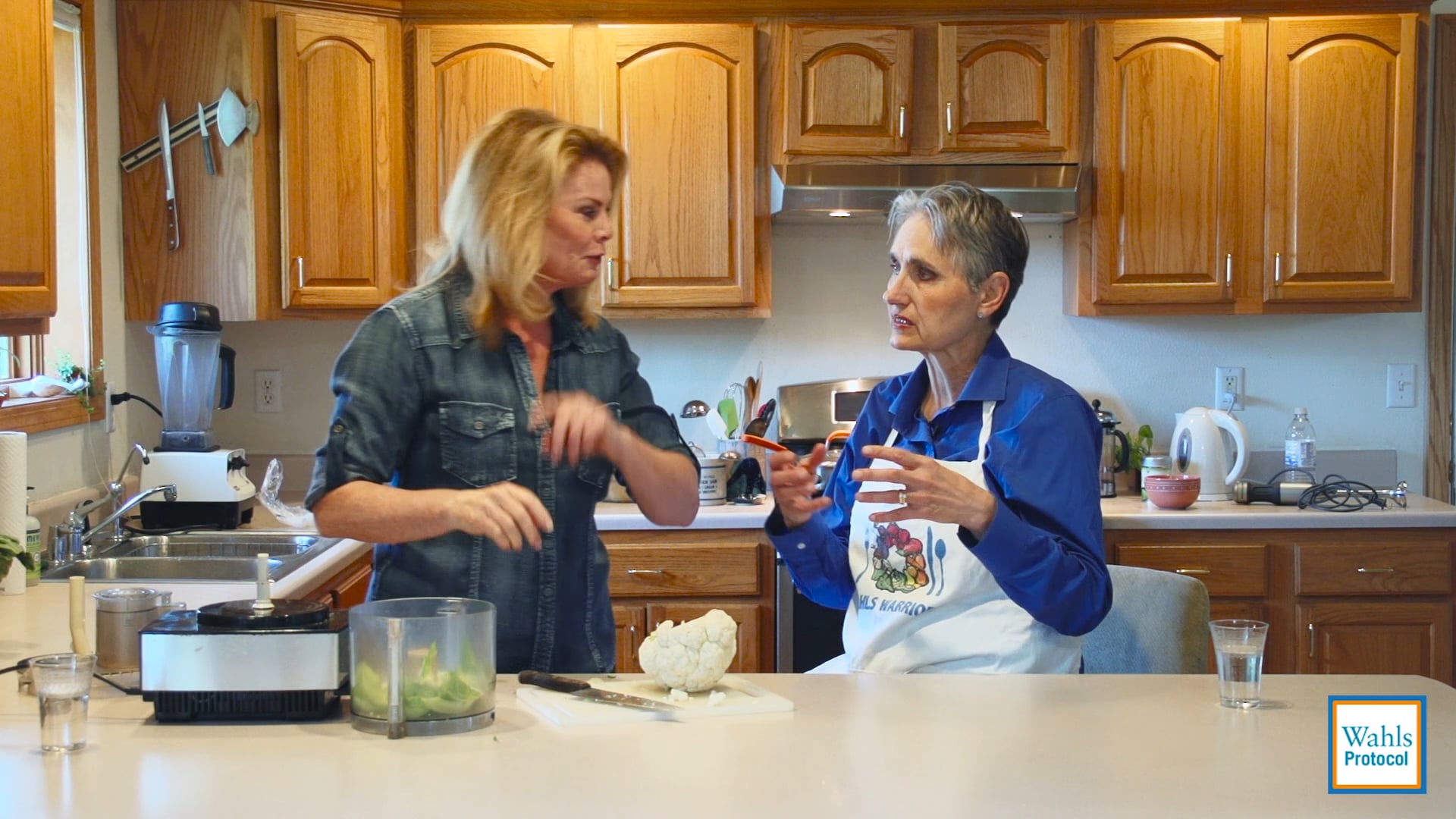 Making Cauliflower Rice in the food processor-