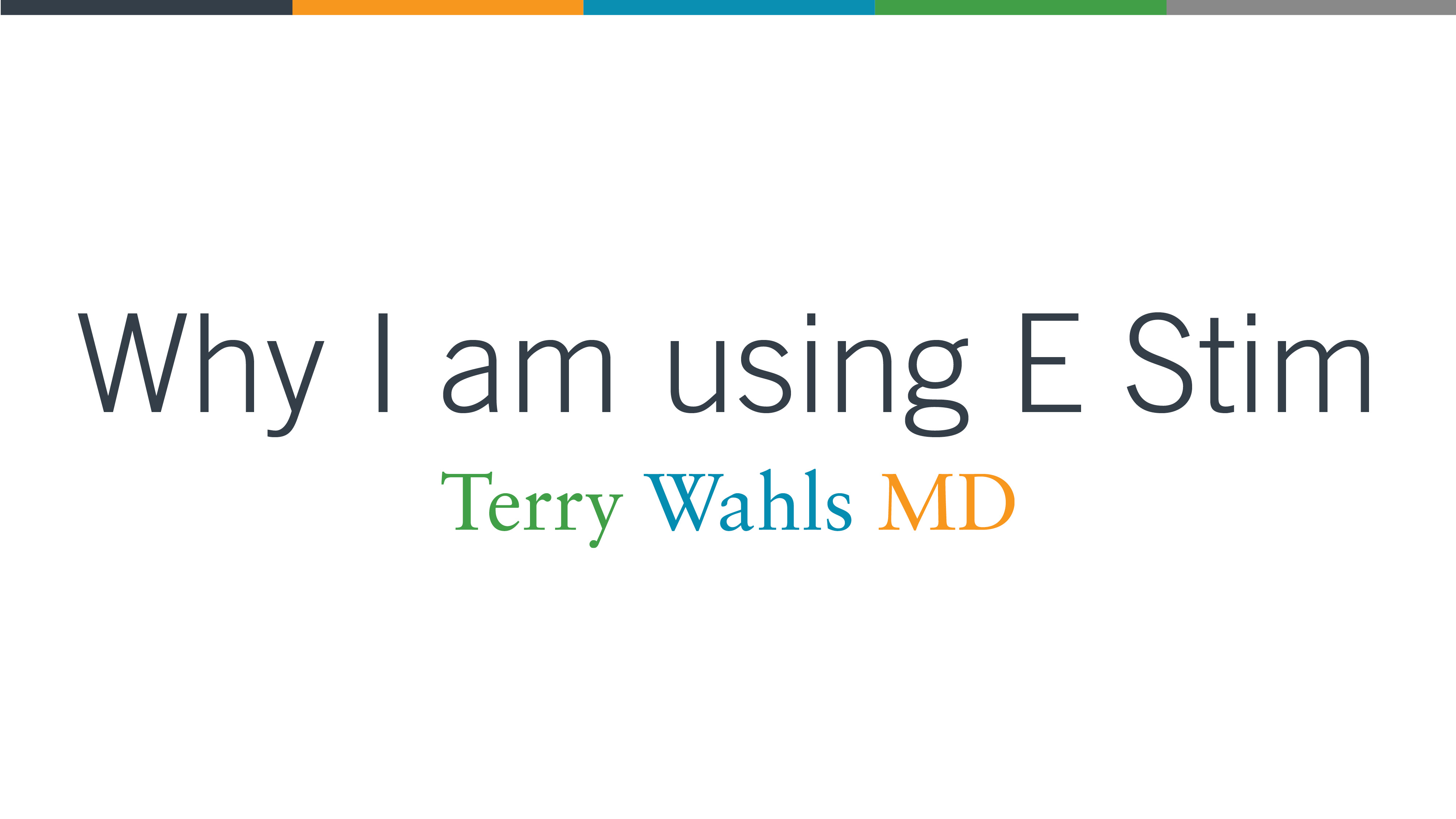 Using Neufit, Physical Therapy and E Stim