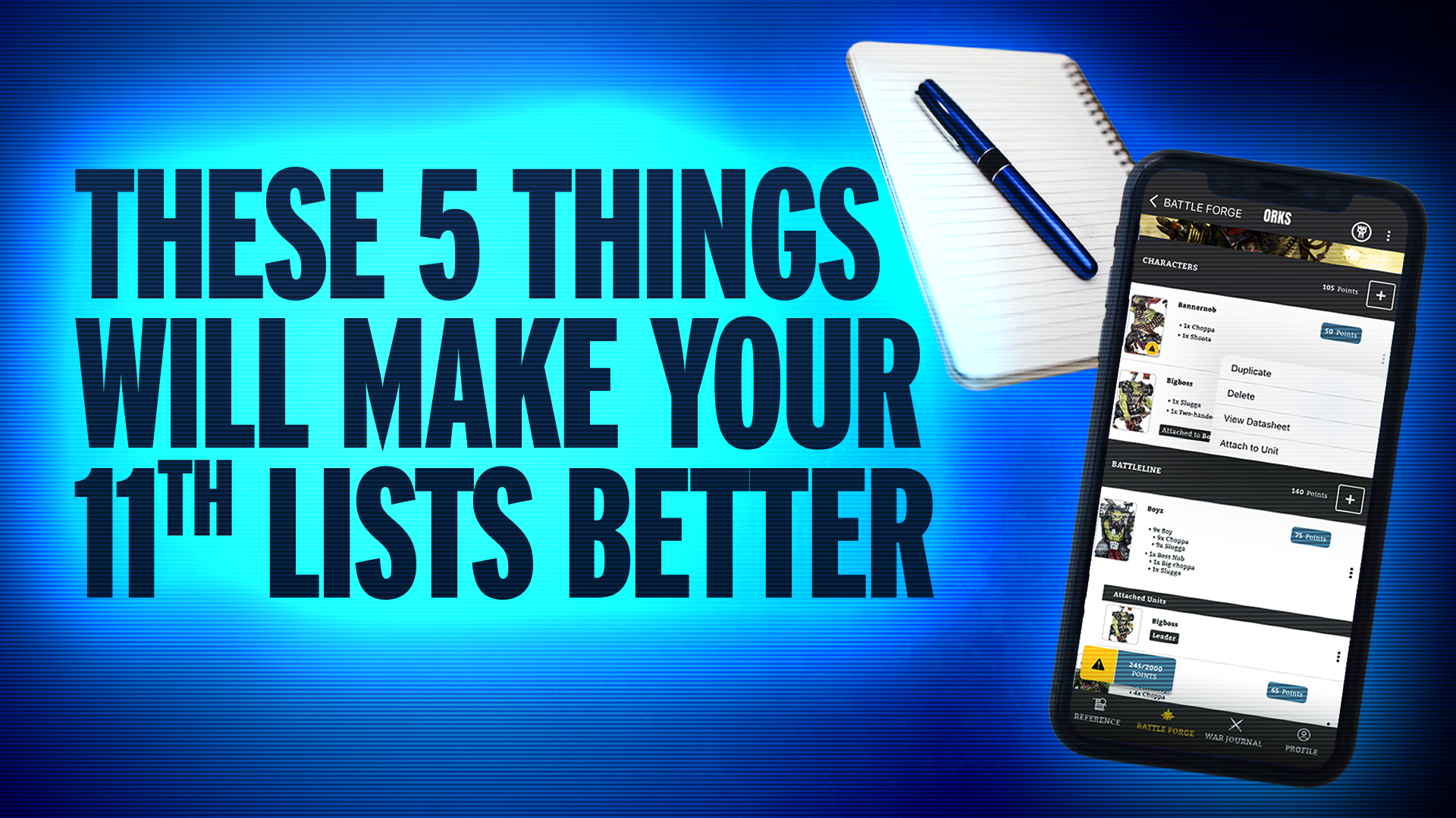 Top 5 List Building Tips for 11th Edition Warhammer 40k