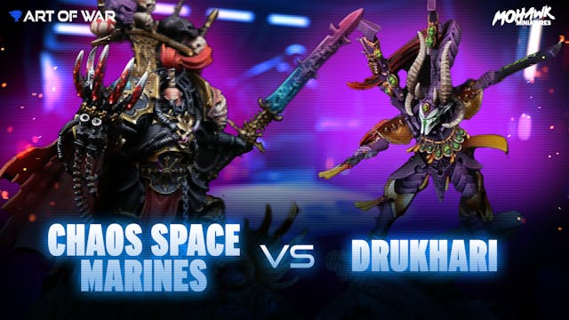 Chaos Space Marines vs Drukhari Skysp...