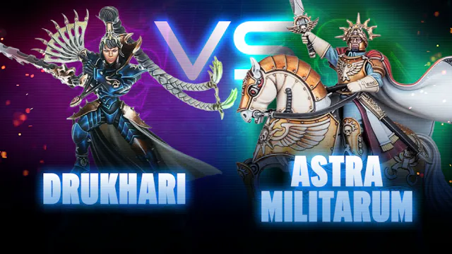 Drukhari vs Astra Militarum Battle Re...