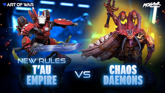 NEW T'au Empire Mont'Ka vs Chaos Daem...