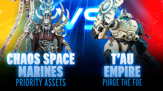 T'au Empire vs Chaos Space Marines Co...
