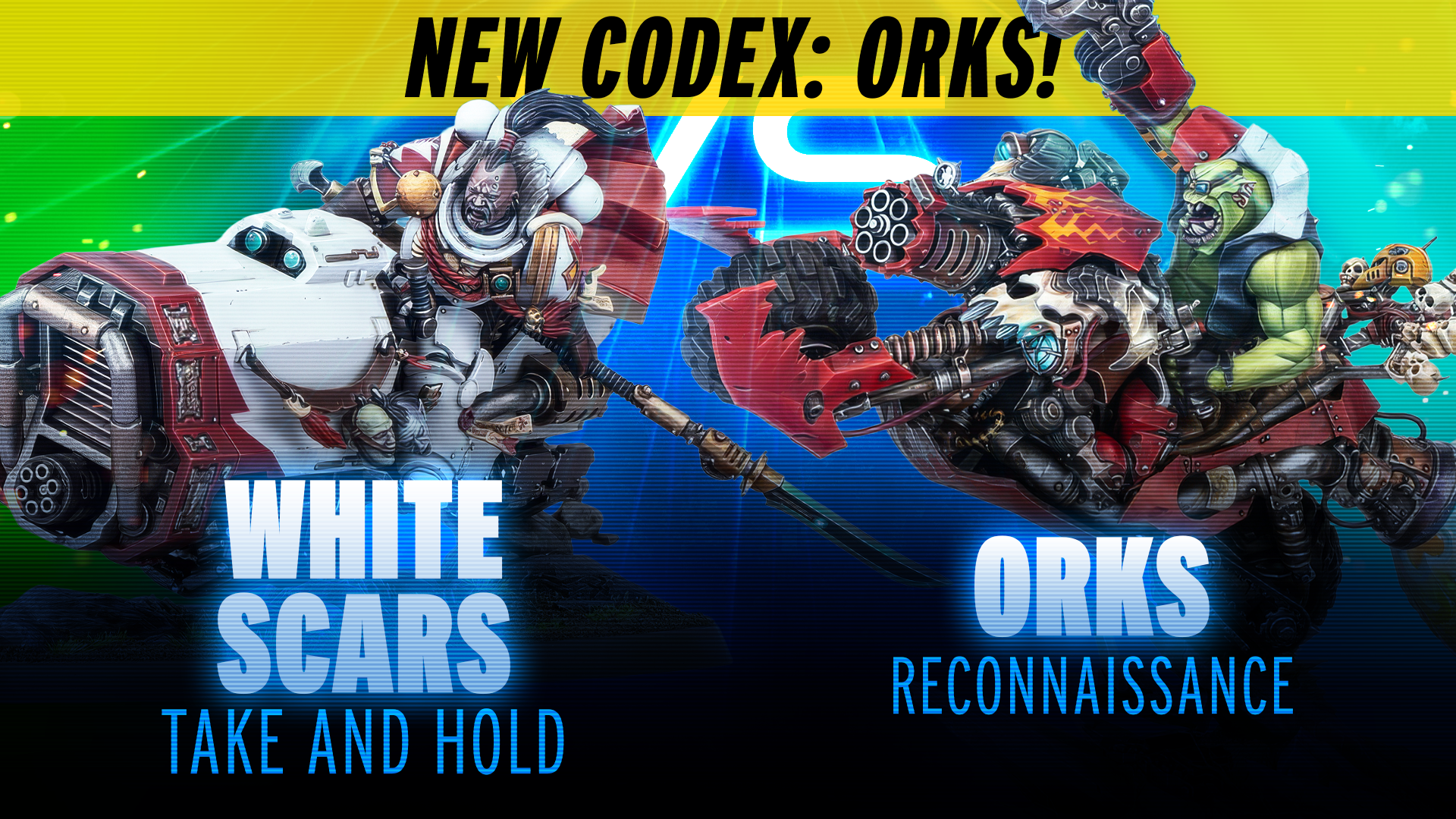 NEW Orks vs White Scars Competitive Warhammer 40k Battle Report