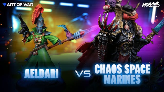 Aeldari vs Chaos Space Marines Battle...