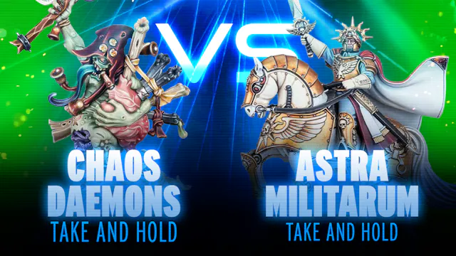 Chaos Daemons vs Astra Militarum Comp...