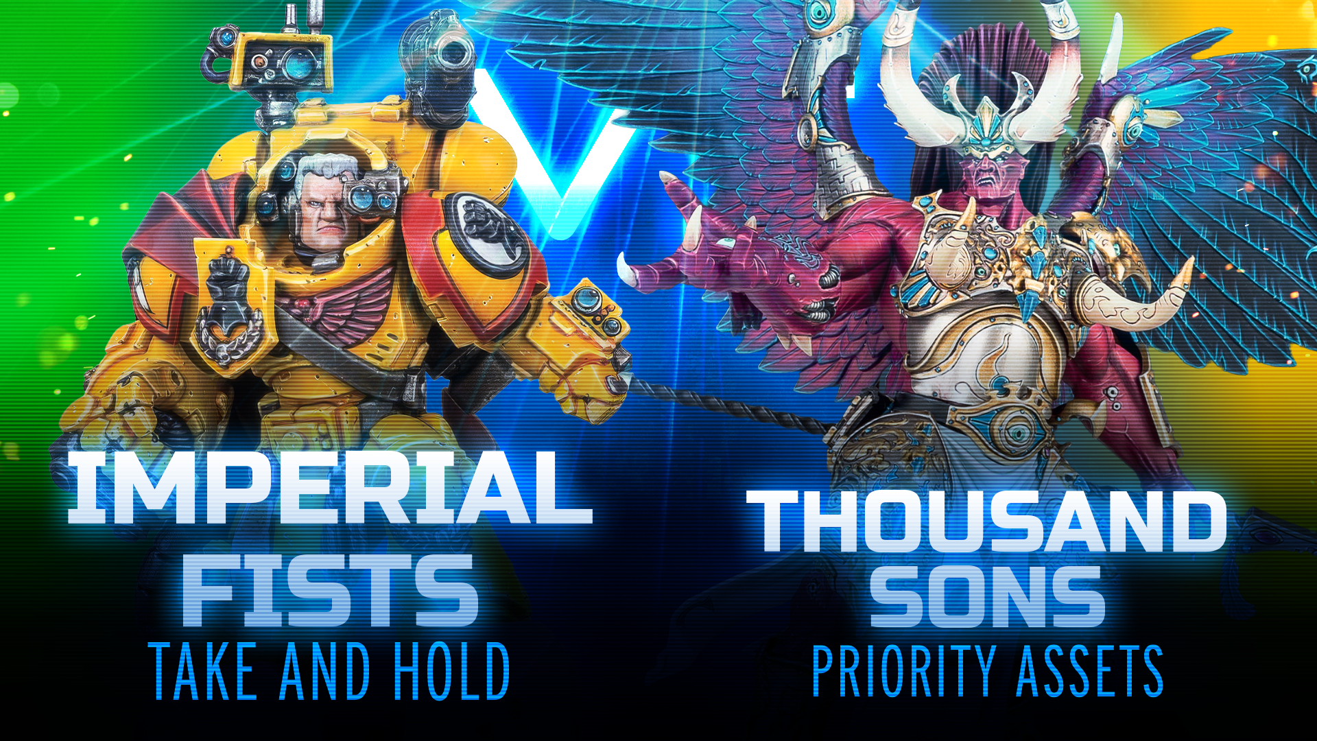 Thousand Sons vs Space Marines (Imperial Fists) Battle Report