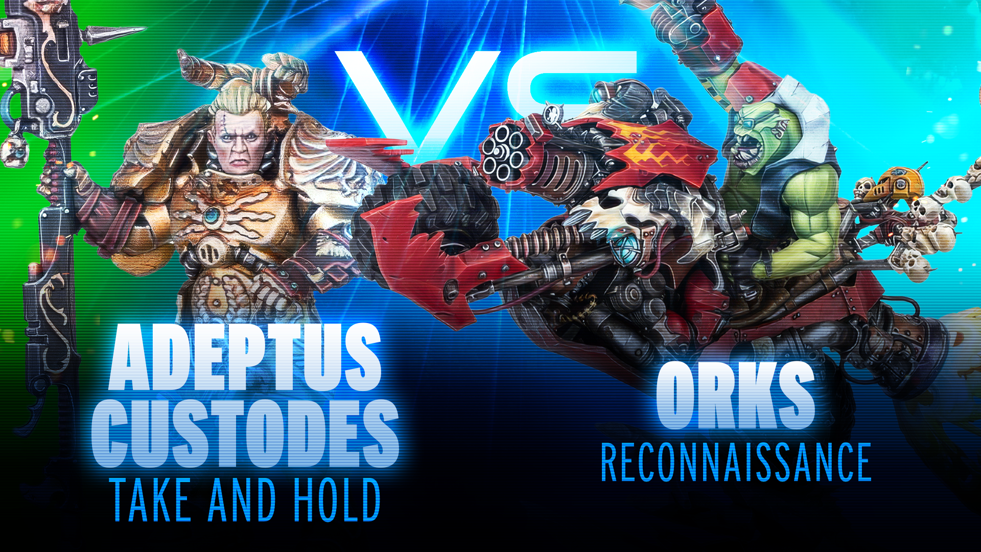 Orks vs Adeptus Custodes Warahmmre 40k Battle Report