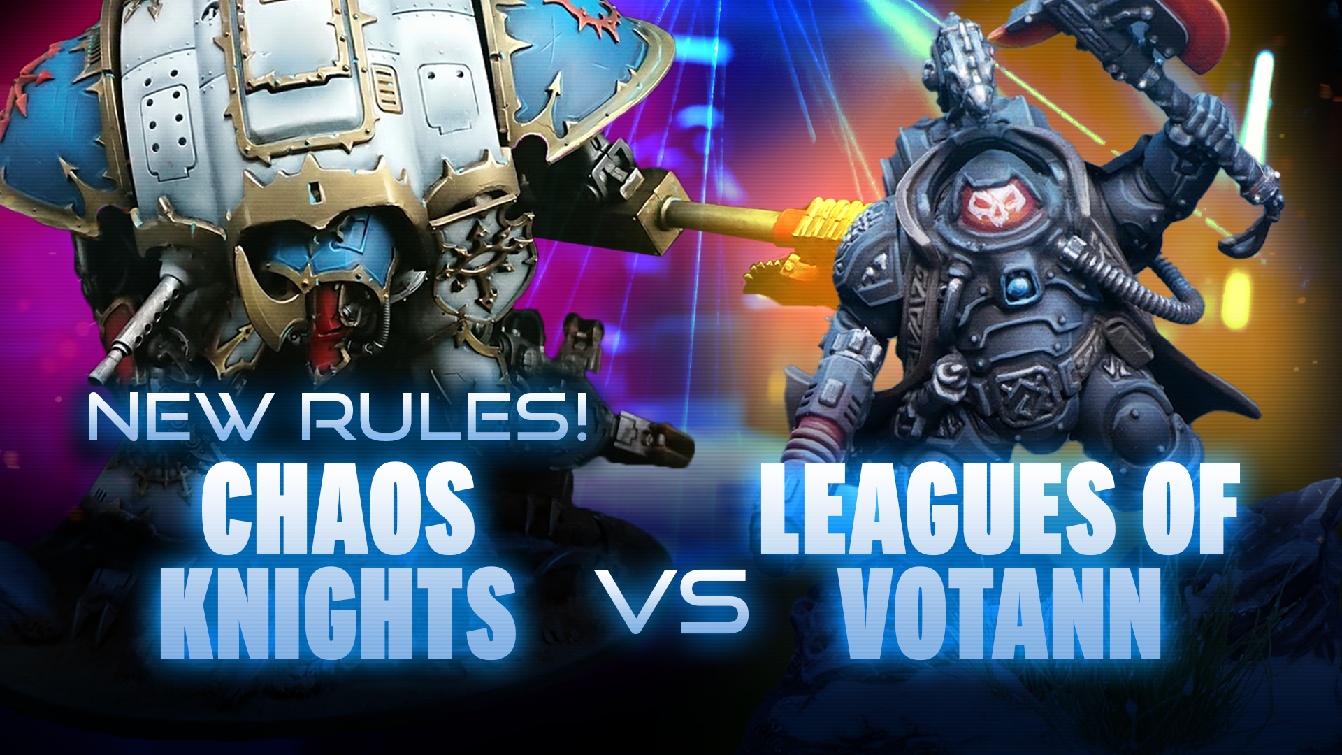 Chaos Knights vs Leagues of Votann Battle Report 