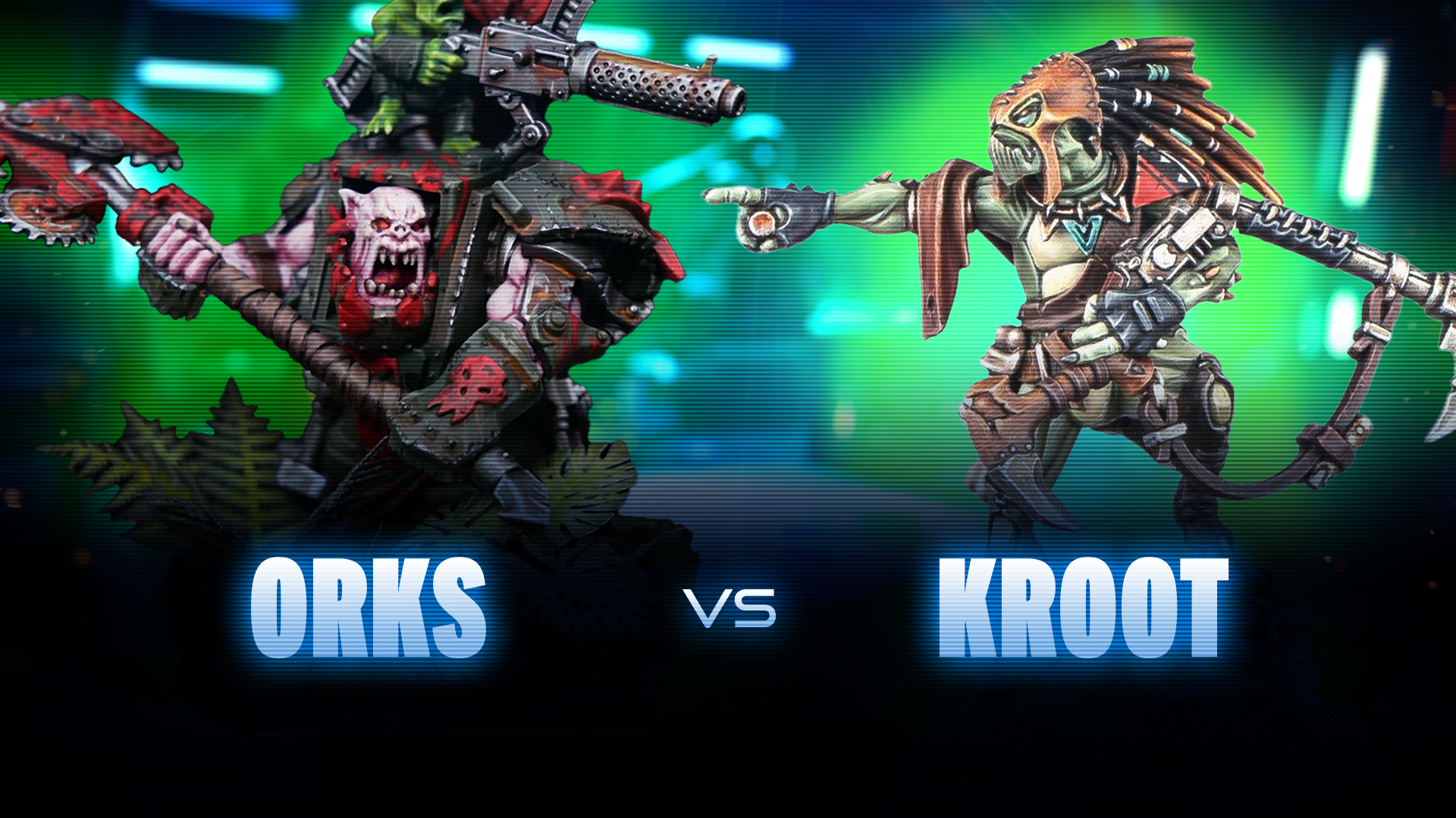 Orks vs T'au Empire Kroot Hunting Pack Battle Report