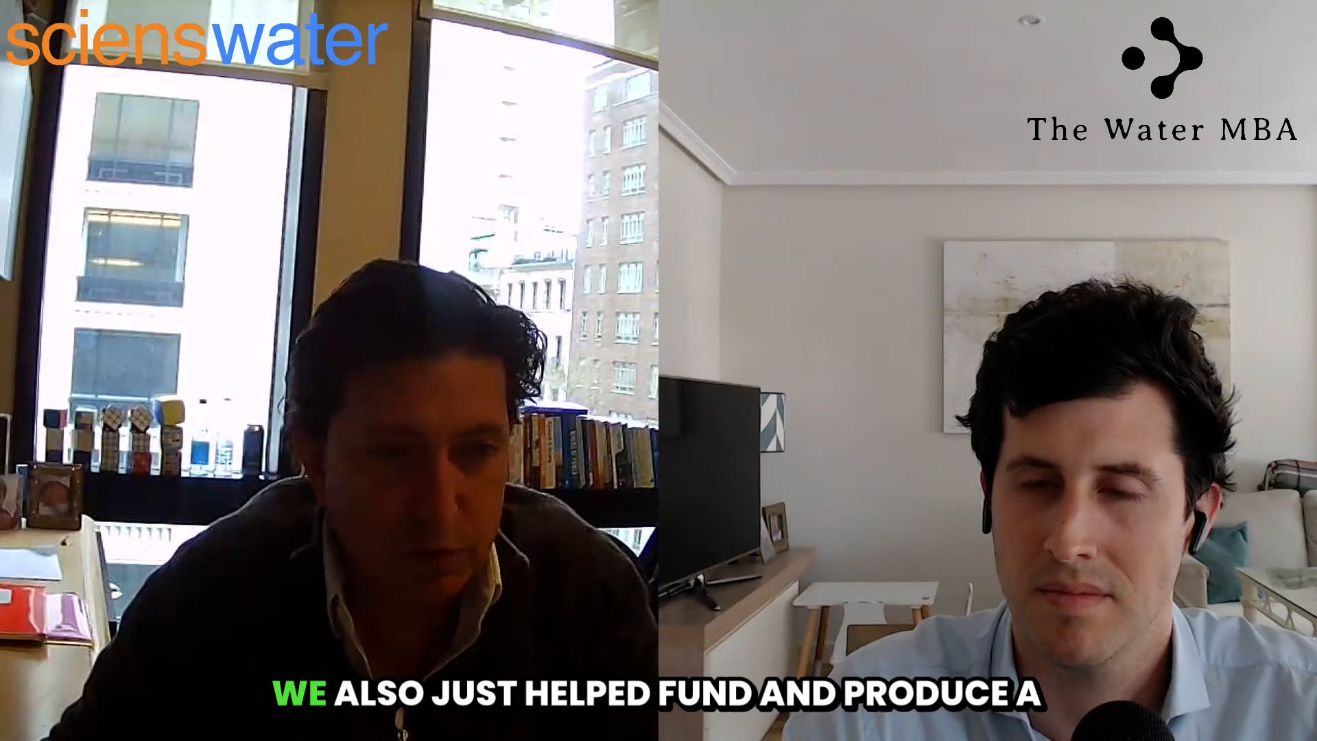 Creating a movie about water.