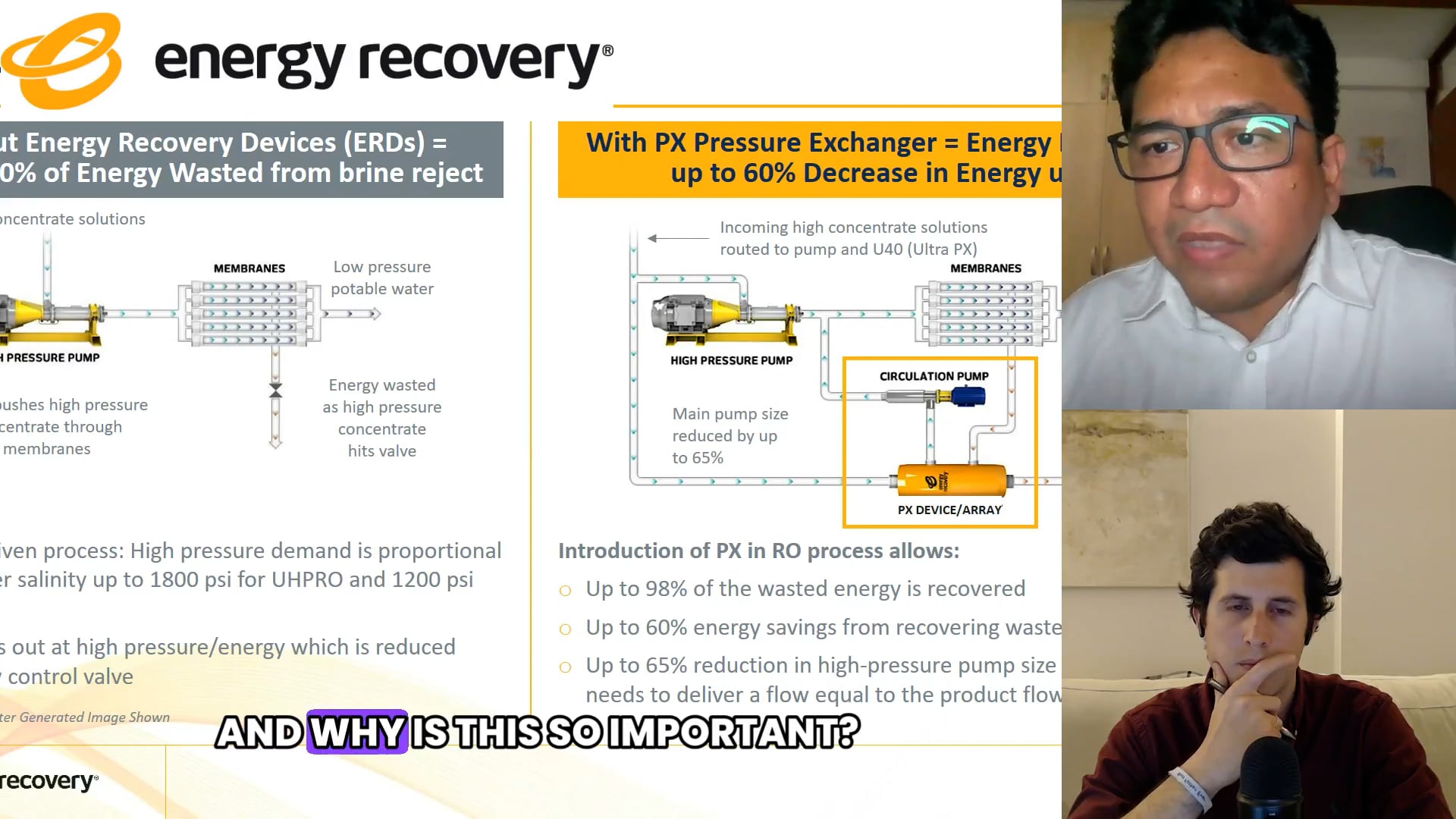 Energy Recovery in SWRO Plants