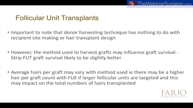 Hair Transplant Techniques 1, Greg Williams