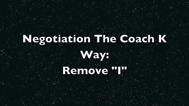 Remove "I" from your statements