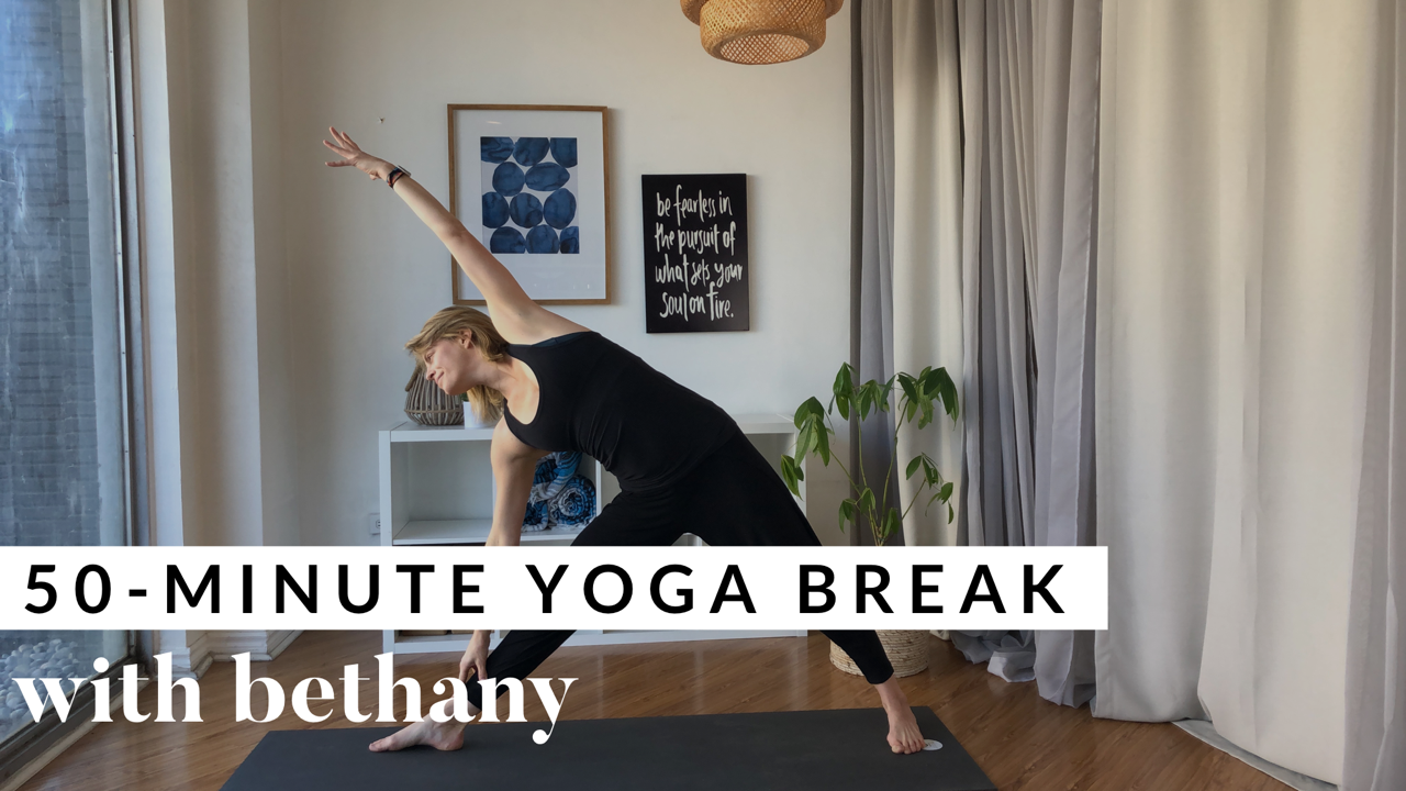 50-Minute YogaBreak with Bethany - 6/16 Twists, Core & Warrior Postures