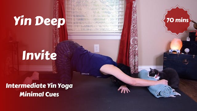 Yin Deep | Intermediate Minimal Cues Yin Yoga | INVITE