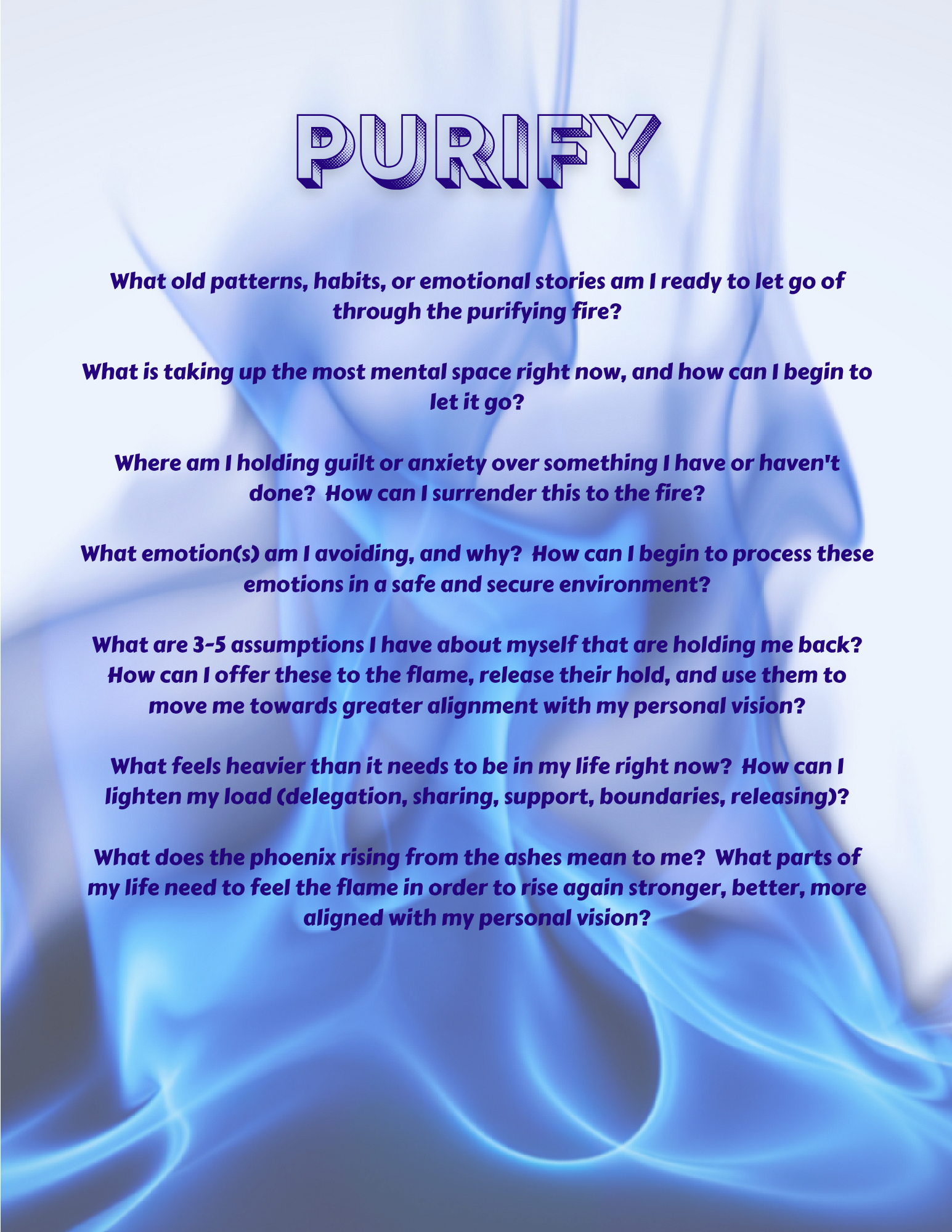 Purify Journal Reflection Prompts
