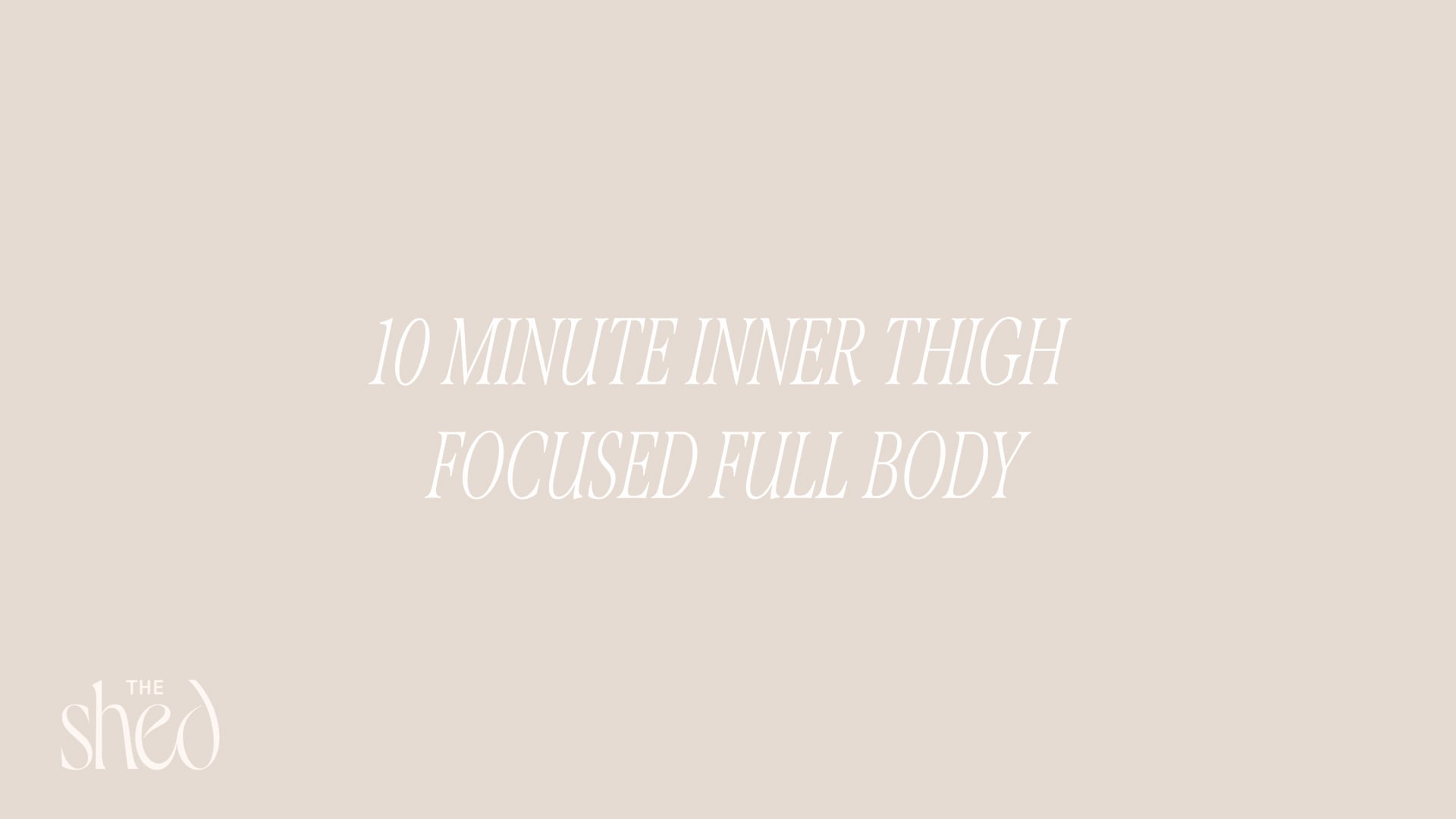 10 Minute Mat Thigh Burner