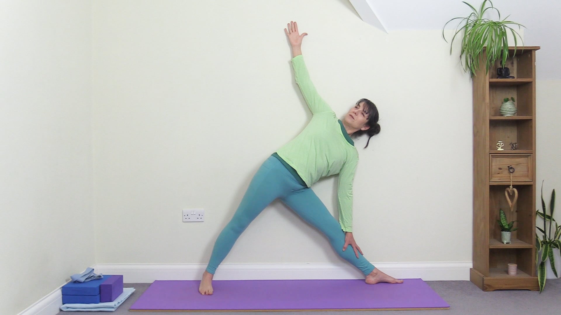 Iyengar-style Standing Poses At The Wall