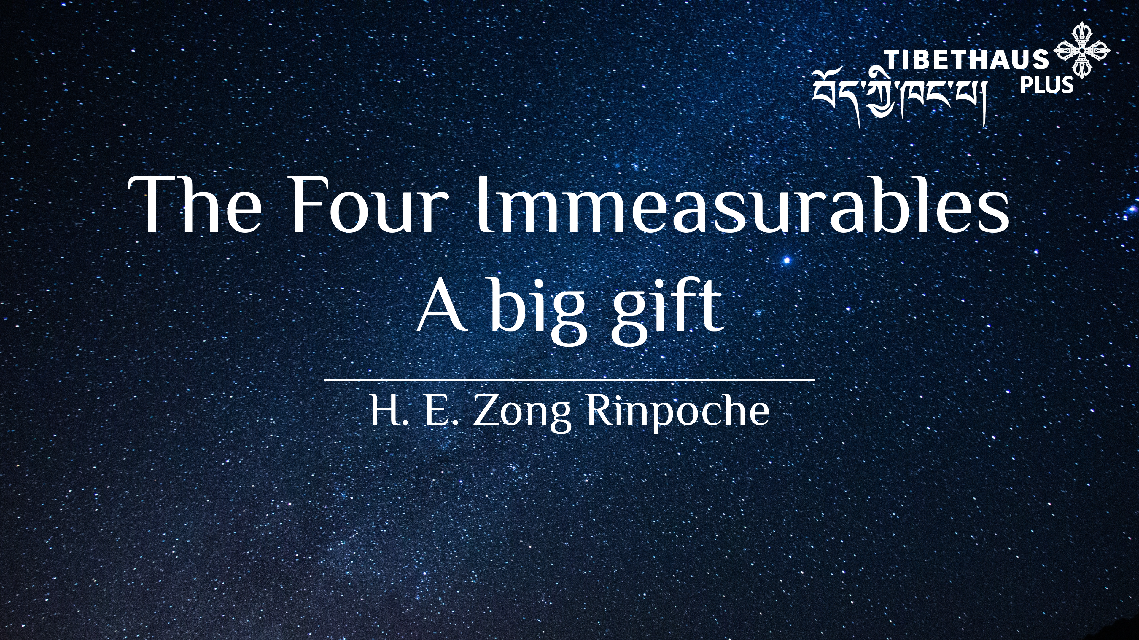 The Four Immeasurables - H. E. Zong Rinpoche (SD)