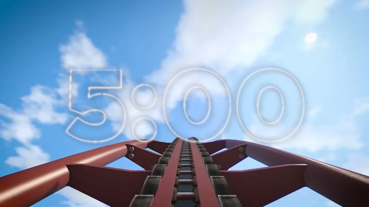 5 Min Countdown Timer (Roller Coaster) - Timer Topia AD-FREE