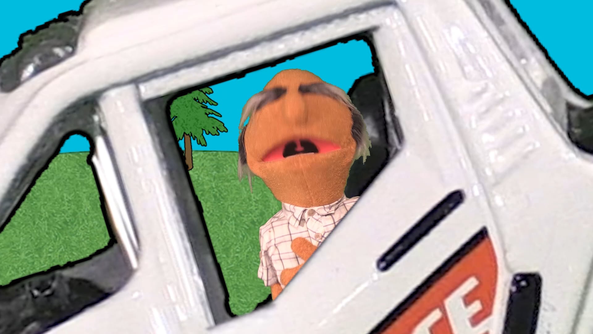 Truck Bot Fire Rescue with Grandpa Uppet