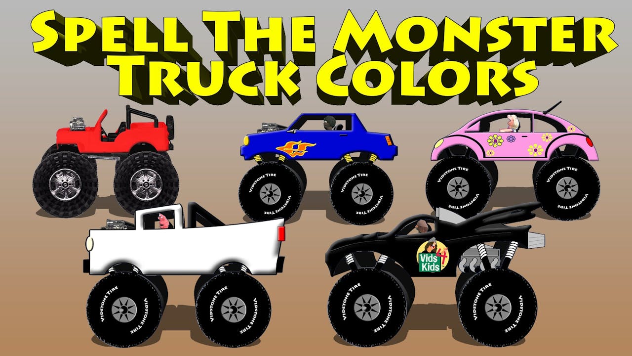 4 vids. Vids4kids.TV - Monster Truck Race. Vids4kids.TV - конструктор грузовиков-монстров для детей.