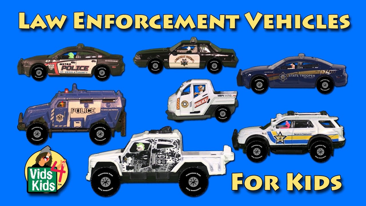4 vids. Vids4kids TV Police vehicles. Matchbox Emergency Patrol.