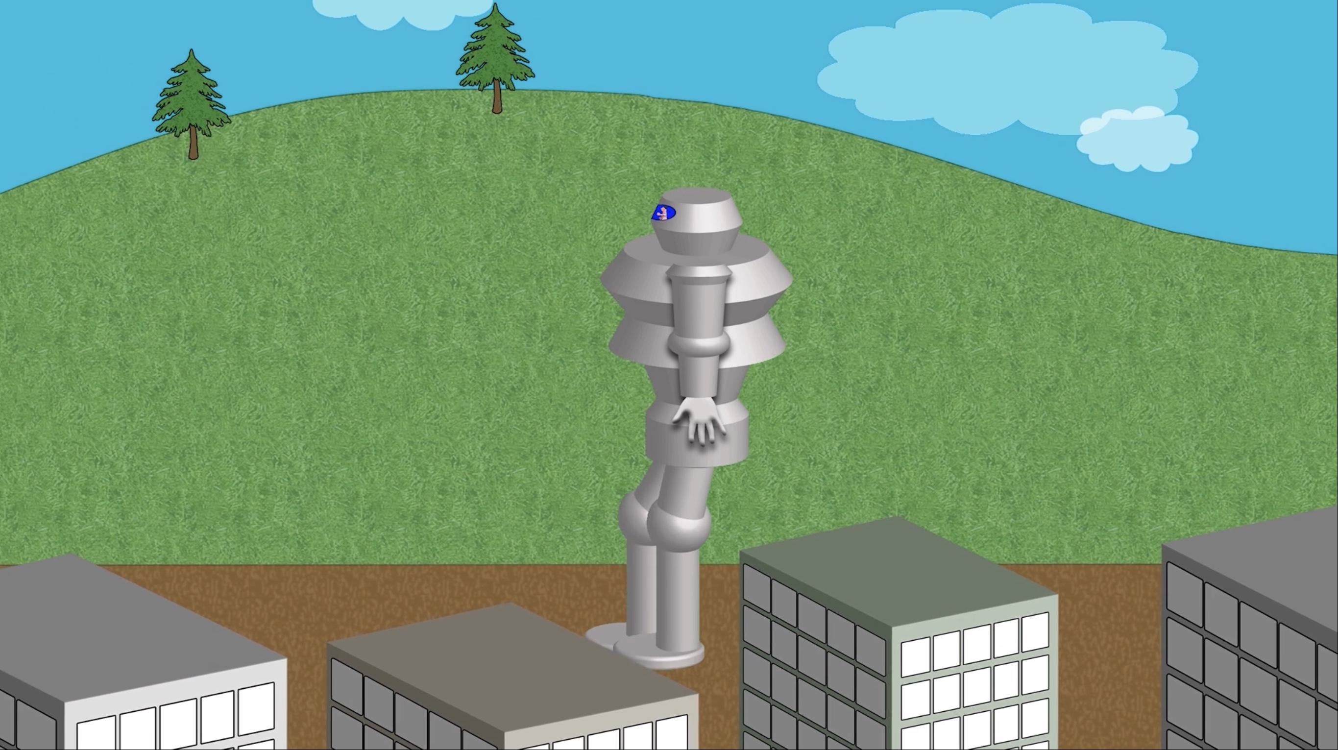 Giant Robot Car Crusher