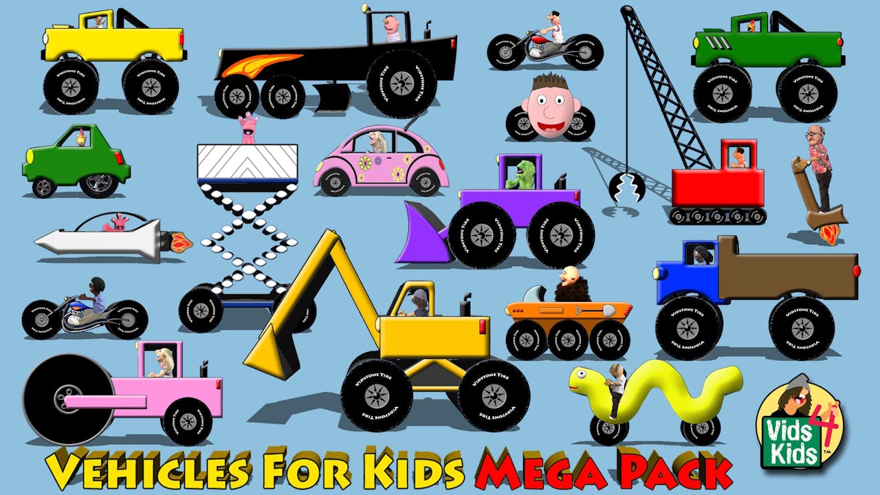 4 vids. Vehicles for Kids. Vids 4 Kids Monster Truck. Vids4kids.TV Monster Truck Builder for Kids. Монстр трак слов дробилки vids4kids.