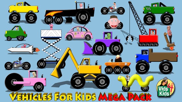 Vehicles For Kids Mega Pack